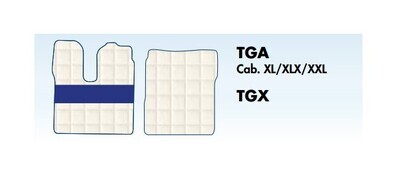 Tappeti Tracker su misura per Man TGA Cab. XL/XLX/XXL - TGX