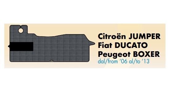 Tappeti su misura in PVC  plastificato per Citroen Jumper, Fiat Ducato e Peugeot Boxer dal 2006 al 2013