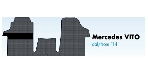 Tappeti su misura in PVC plastificato per Mercedes Vito dal 2014