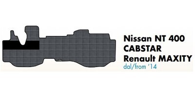 Tappeti su misura in PVC plastificato per Nissan NT 400 Cabstar e Renault Maxity dal 2014