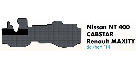 Tappeti su misura in PVC  plastificato per Nissan NT 400 Cabstar e Renault Maxity dal 2014