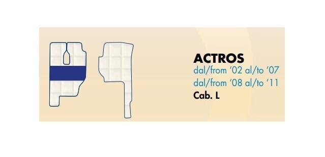 Tappeti Trucker su misura per Mercedes Actros dal 2002 al 2011 Cab. L