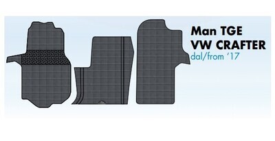 Tappeti su misura in PVC plastificato per Man TGE e VW Crafter dal 2017