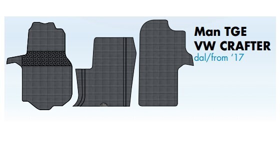 Tappeti su misura in PVC  plastificato per Man TGE e VW Crafter dal 2017