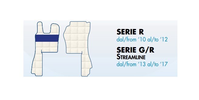 Tappeti Trucker su misura per Scania Serie R dal 2010 al 2012 e Serie G/R Streamline dal 2013 al 2017