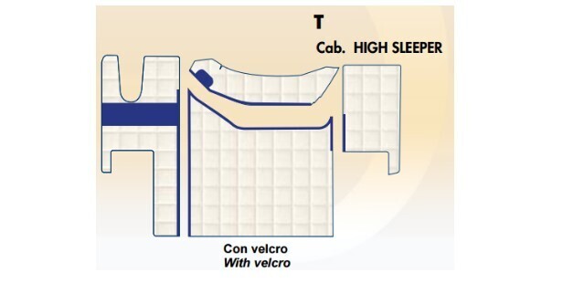 Tappeti Trucker su misura per Renault T Cab. High Sleeper