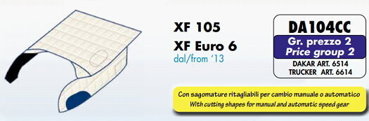 Copricofano Trucker su misura per Daf XF 105 - XF Euro 6 dal 2013