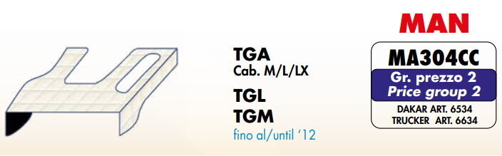 Copricofano Trucker su misura per Man TGA cab. M/L/LX, Man TGL e TGM fino al 2012