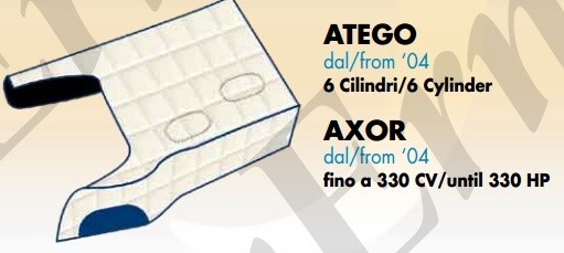 Copricofano Dakar su misura per Mercedes Atego 6 cilindri dal 2004 e Axor  dal 2004 fino a 330 CV