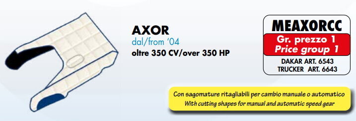 Copricofano Trucker su misura per Mercedes axor dal 2004 oltre 350 cv