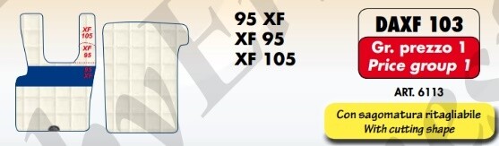 Tappeti Explorer su misura per Daf 95 xf, xf 95, XF 105