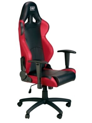 Sedia ufficio Omp Chair nera/rossa