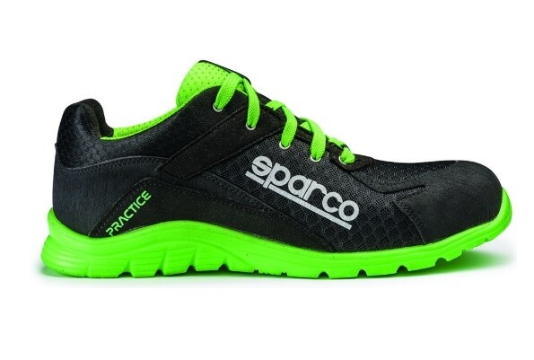 Scarpe antifortunistiche Sparco Practice nero verde fluo