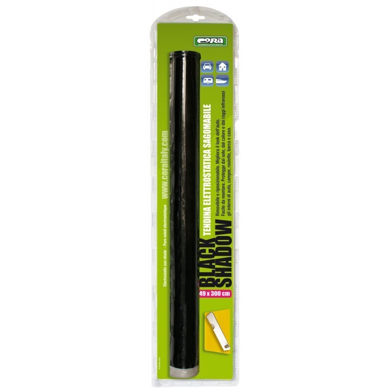 Tendina elettrostatica sagomabile Black Shadow 74x300 cm