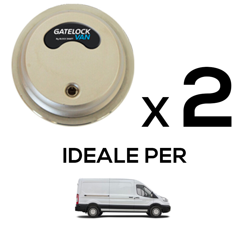 Kit 2 lucchetti Gatelock Van GVS serie P per Renault Master, Nissan Interstar, NV400 e Movano dal 2011 al 2020