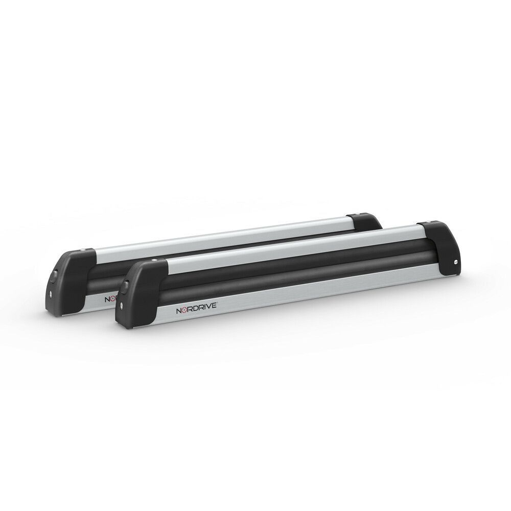 Portasci Nordic-King EVO aluminium NK-60, nordrive portasci per barre da tetto - Argento