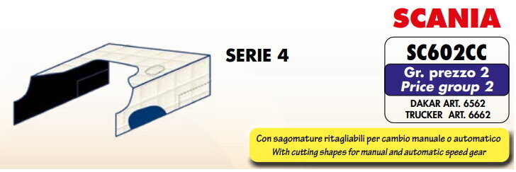 Copricofano Trucker su misura per Scania Serie 4