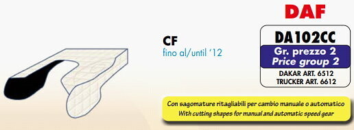 Copricofano Trucker su misura per Daf CF fino al 2012 Copricofano Trucker su misura per Daf CF fino al 2012