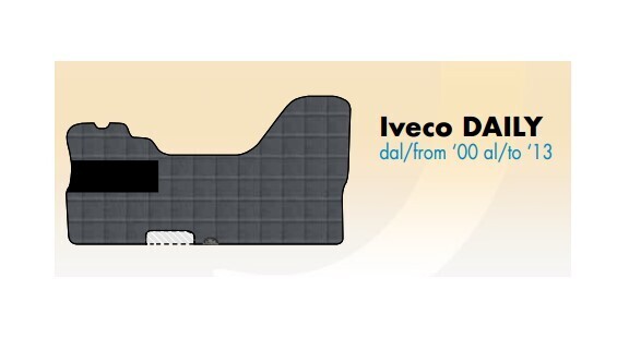 Tappeti su misura in PVC plastificato per Iveco Daily dal 2000 al 2013 Tappeti su misura in PVC plastificato per Iveco Daily dal 2000 al 2013