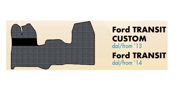 Tappeti su misura in PVC plastificato per Ford Transit Custom dal 2013 e Transit dal 2014 Tappeti su misura in PVC plastificato per Ford Transit Custom dal 2013 e Transit dal 2014