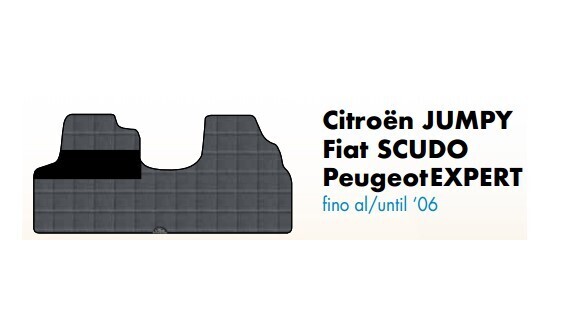 Tappeti su misura in PVC  plastificato per Citroen Jumpy, Fiat Scudo, Peugeot Expert fino al 2006
