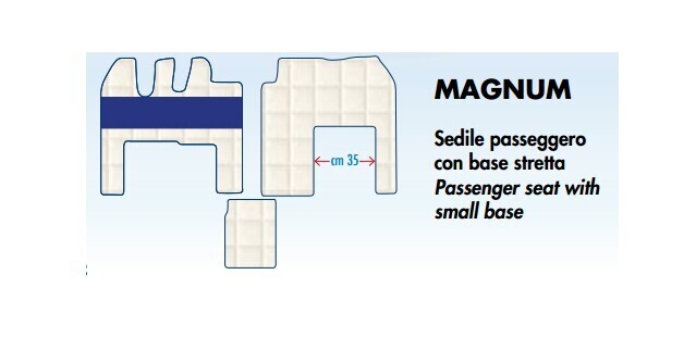 Tappeti Trucker su misura per Renault Magnum con sedile passeggero base stretta Tappeti Trucker su misura per Renault Magnum con sedile passeggero base stretta