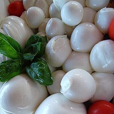 Bocconcini di Mozzarella Campana Produzione Artigianale San Pietro e Paolo Pezzi da 50 gr Confezione da 500 gr / 1 kg