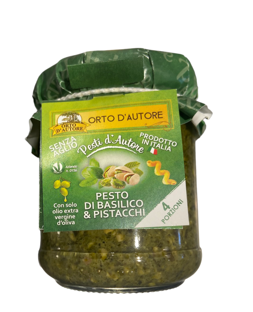 Pesto Artigianale Basilico e Pistacchi Orto D&#39;Autore