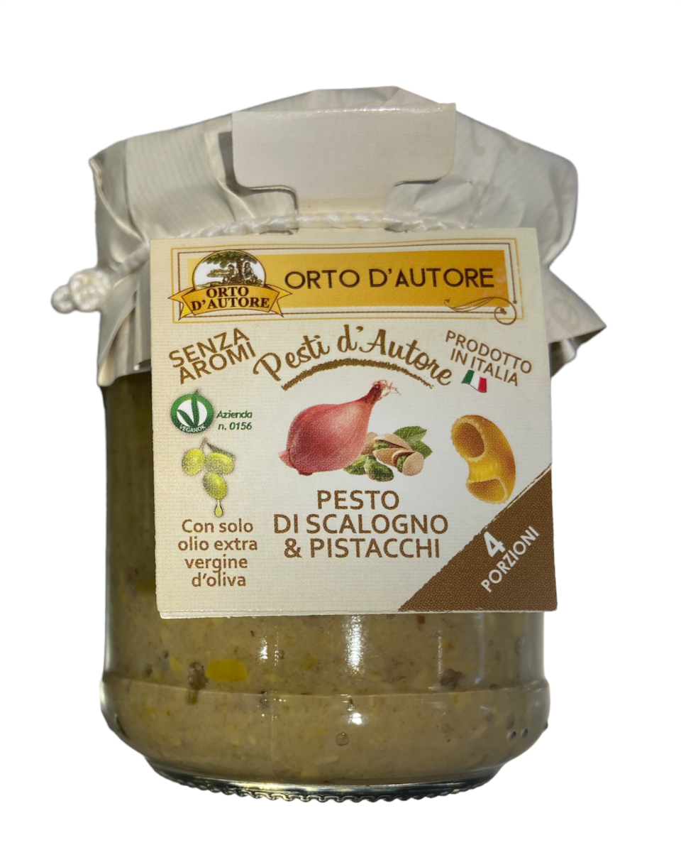 Pesto Artigianale Scalogno e Pistacchi Orto D&#39;Autore