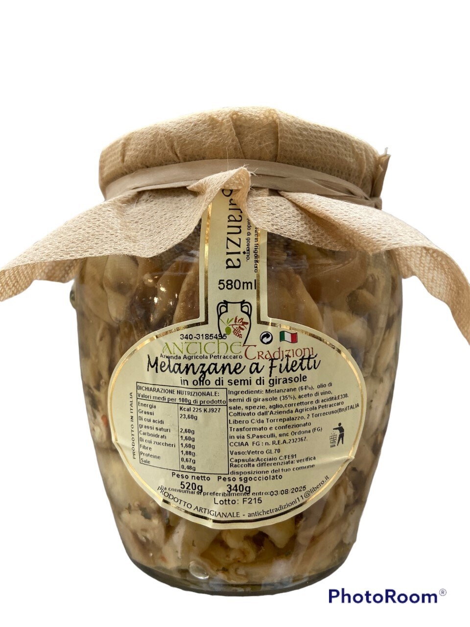 Melenzane a Filetto Sott'olio