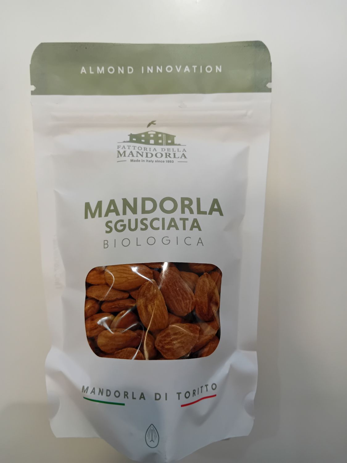 "Fattoria della mandorla" mandorla sgusciata biologica conf da 150g prodotto agricoltura biologica pugliese