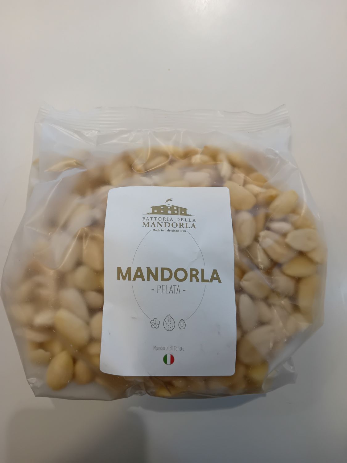 "Fattoria della mandorla" mandorla pelata conf da 500g prodotto agricoltura biologica pugliese