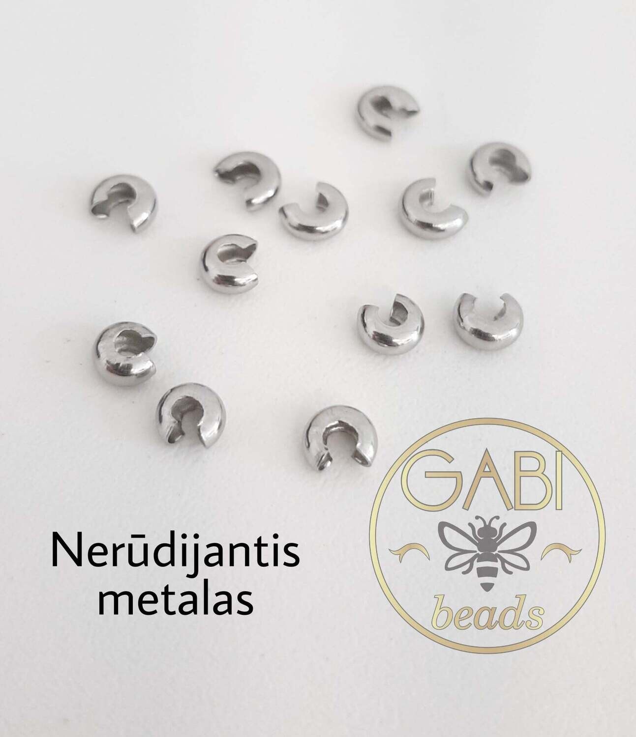 Nerūdijančio metalo paslepėjai, plieno spalvos, 4,5mm, 8vnt