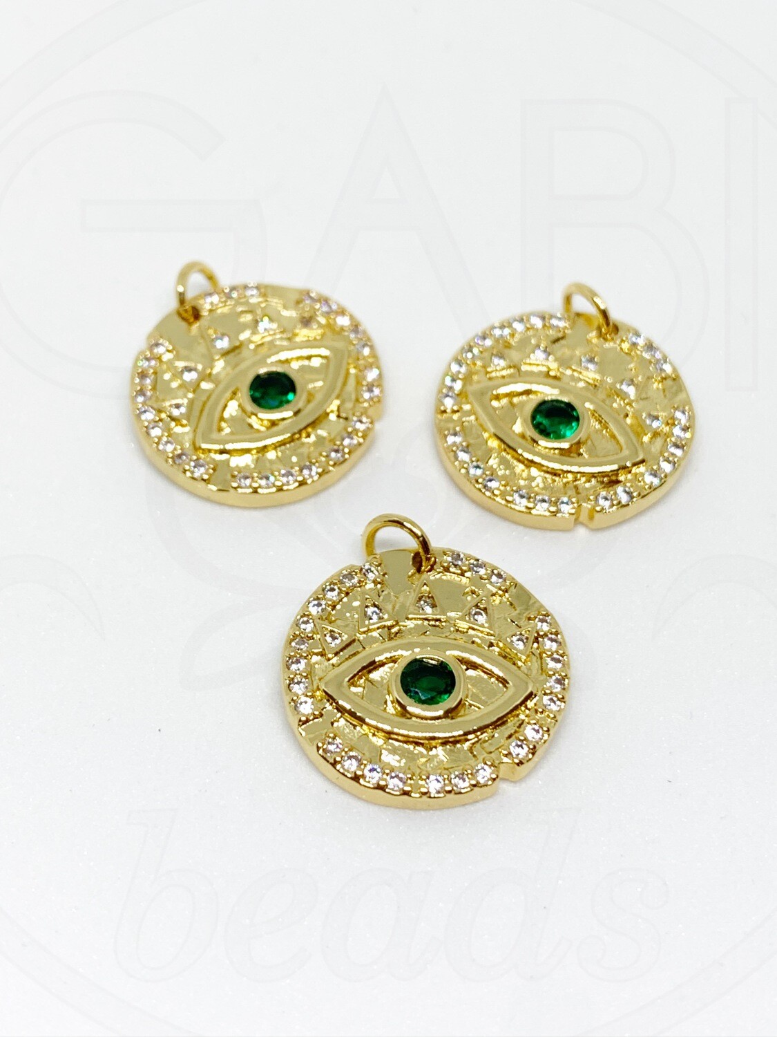 Nerūdijančio plieno pakabukas su cirkonio akutėmis, aukso spalvos, 18x3.5mm, 1 vnt