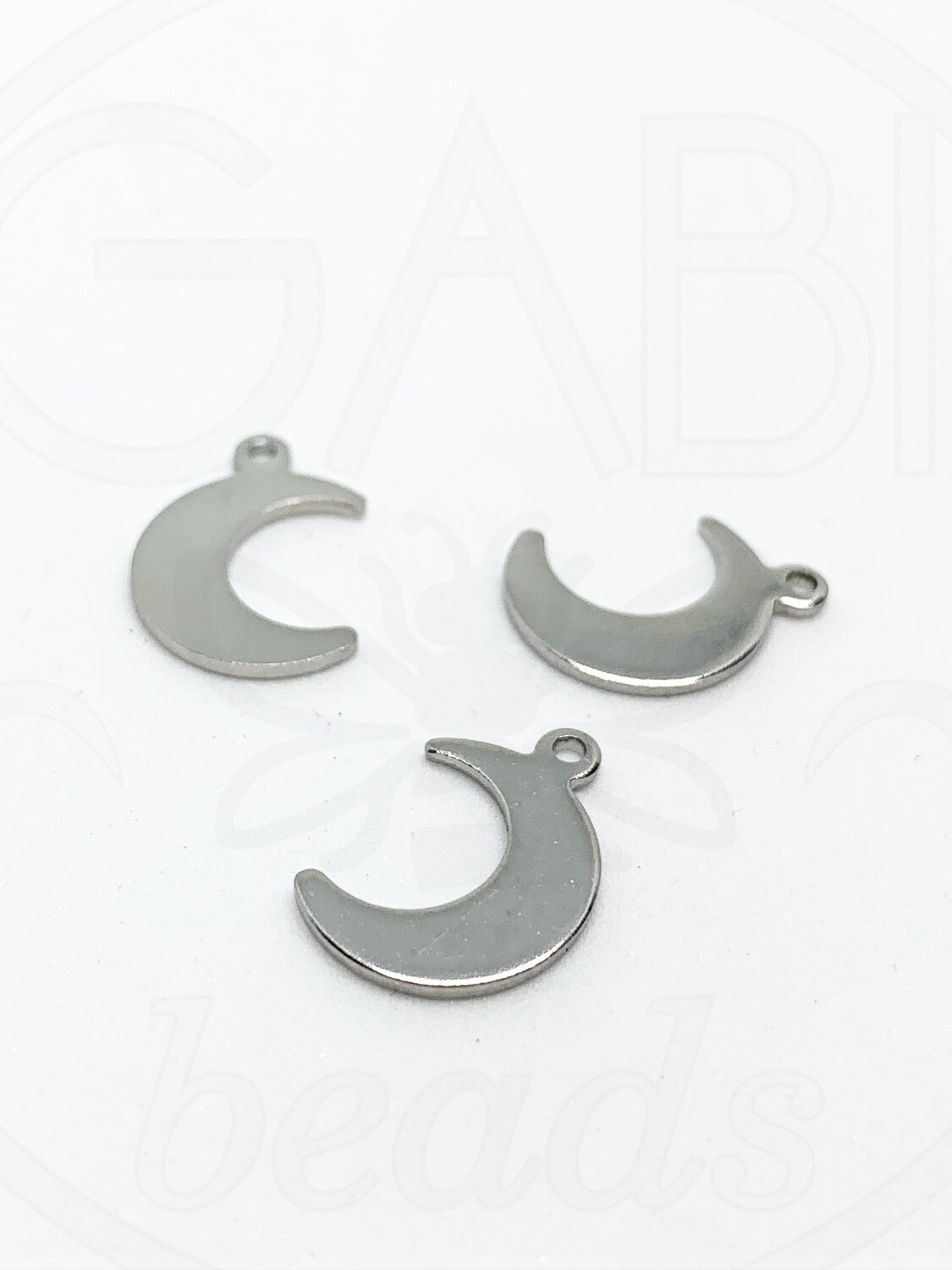 Nerūdijančio plieno pakabukas, plieno spalvos 15x11mm, 1 vnt