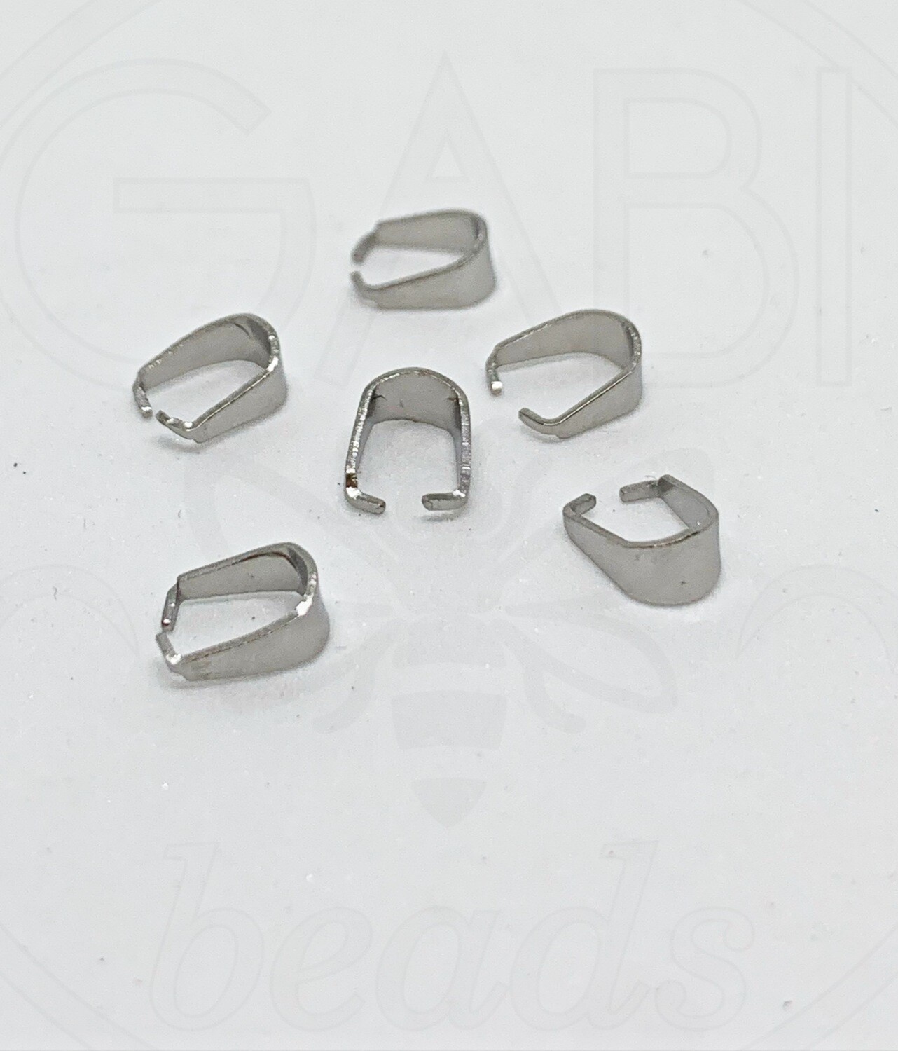 Nerūdijančio plieno deatalė pakabukui, plieno spalvos, 3x7mm, 8vnt