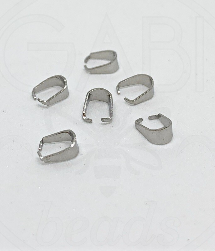 Nerūdijančio plieno deatalė pakabukui, plieno spalvos, 3x7mm, 8vnt