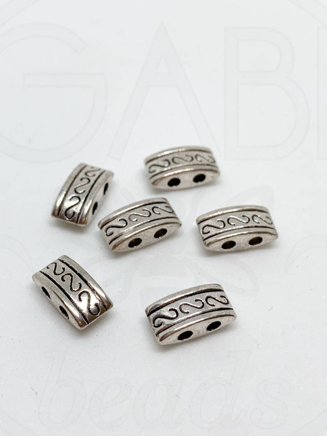 Intarpai, plieno spalvos, 10x5x4mm, 15vnt