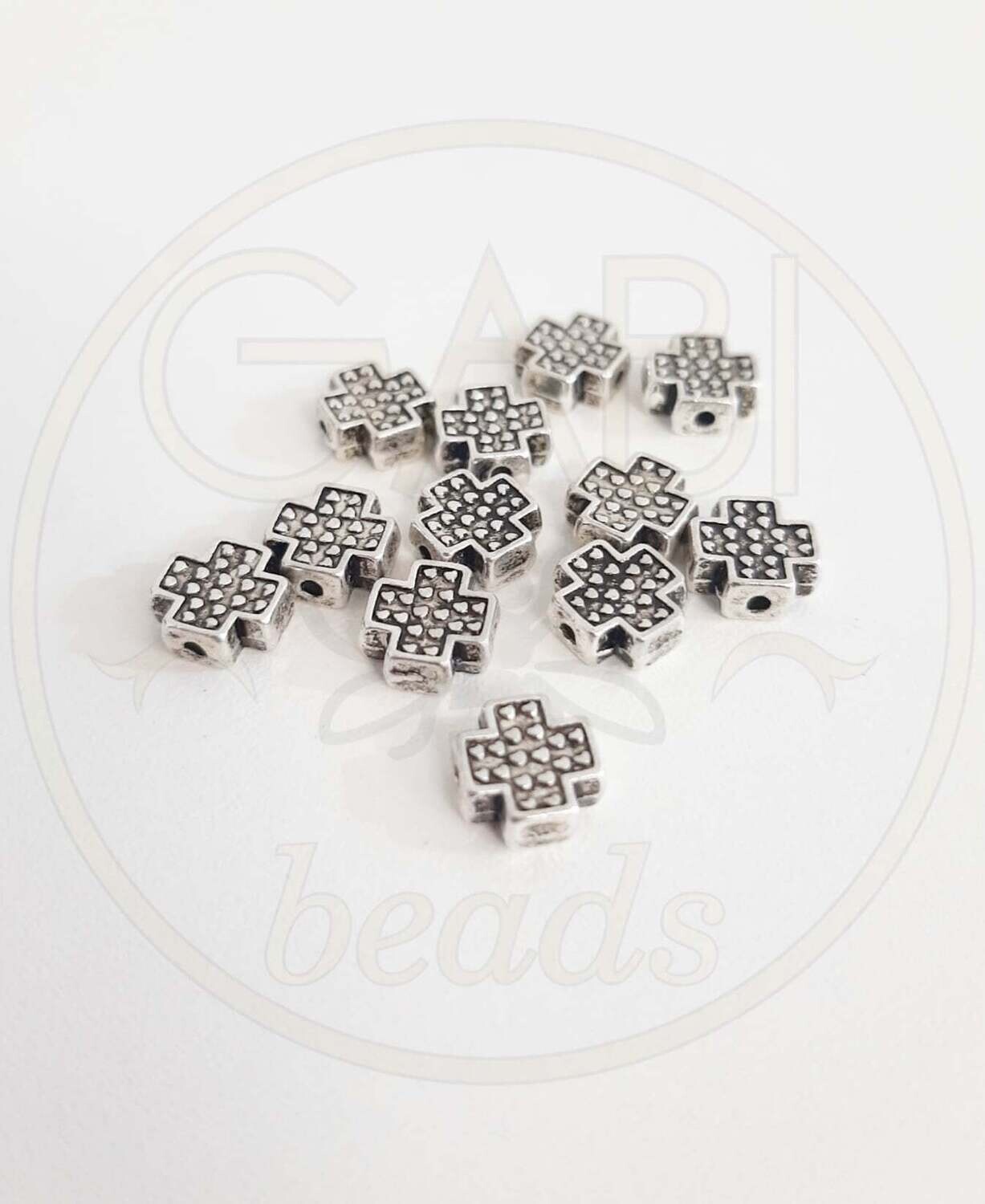 Intarpai, plieno spalvos, 8x8mm, 12vnt