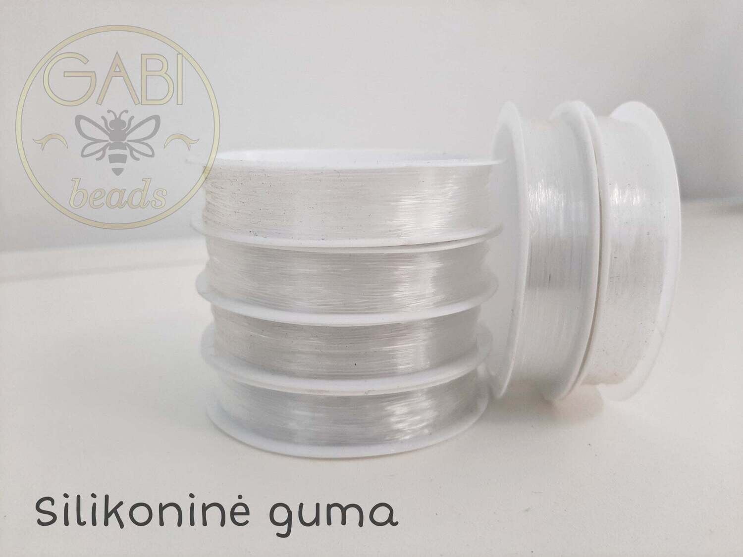 Silikoninė tampri guma, skaidri, storis 1mm,  10m
