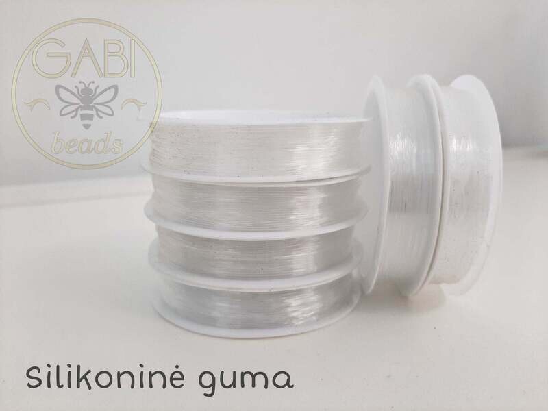 Silikoninė tampri guma, skaidri, storis 0,5mm,  20m