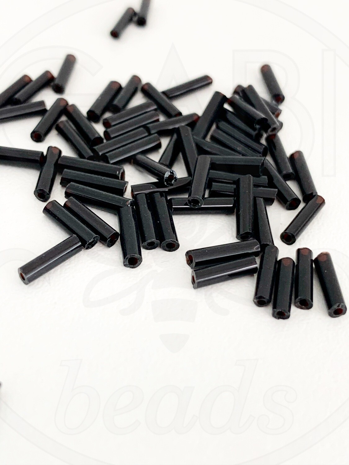 Biseris, juodos spalvos, 2x7~13mm, 20g.