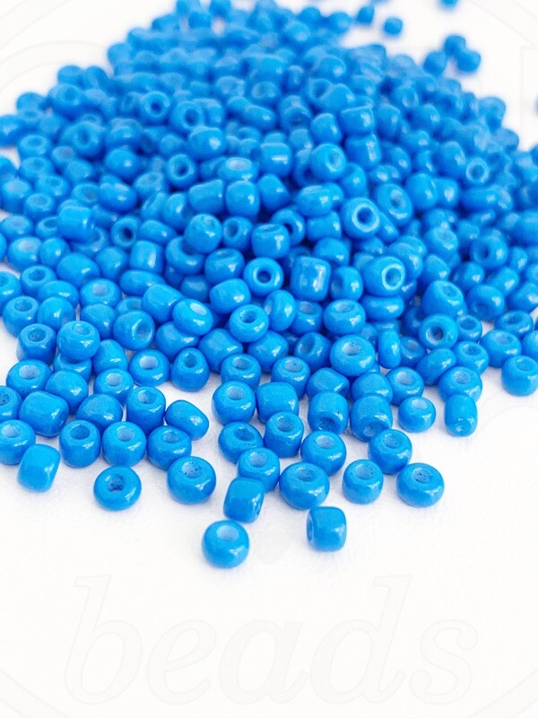 Biseris, mėlynos spalvos, 3mm, 20g.