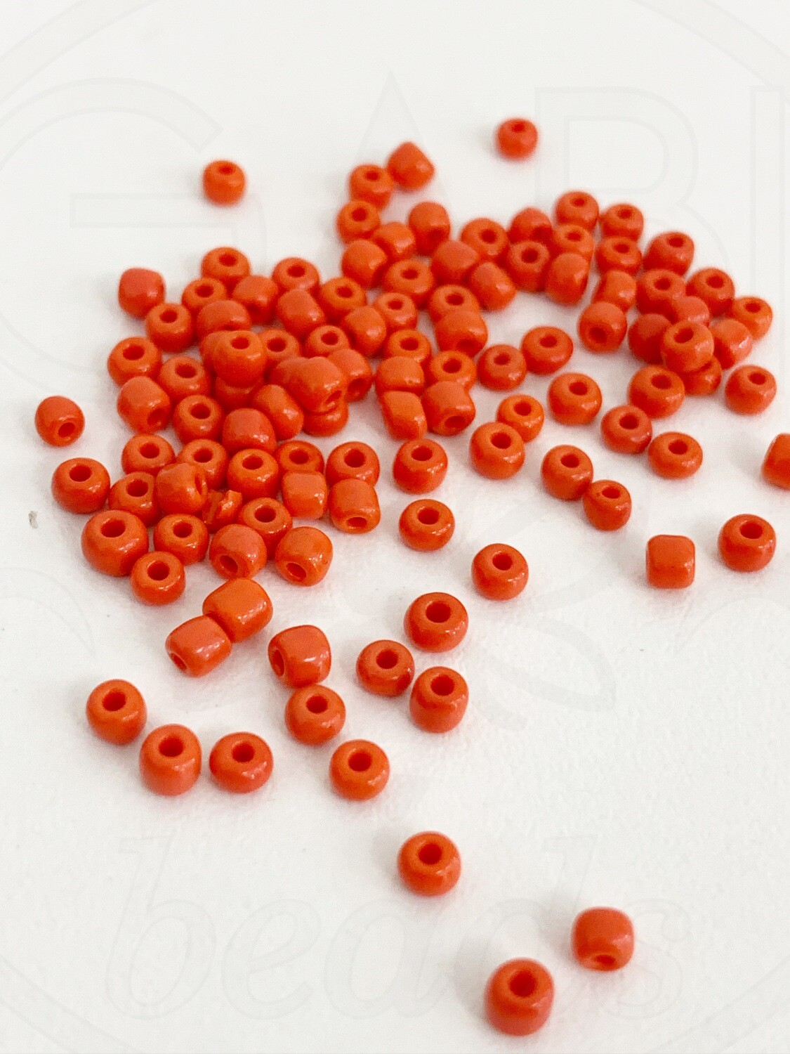 Biseris, oranžinės  spalvos , 3mm, 20g.