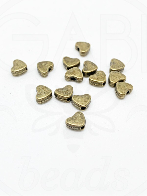 Intarpai, žalvario spalvos, 5x6x2mm, 40vnt