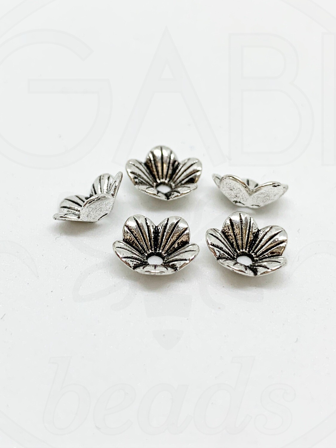 Kepurėlės, perveriamos, plieno spalvos, 10x3mm, 20vnt