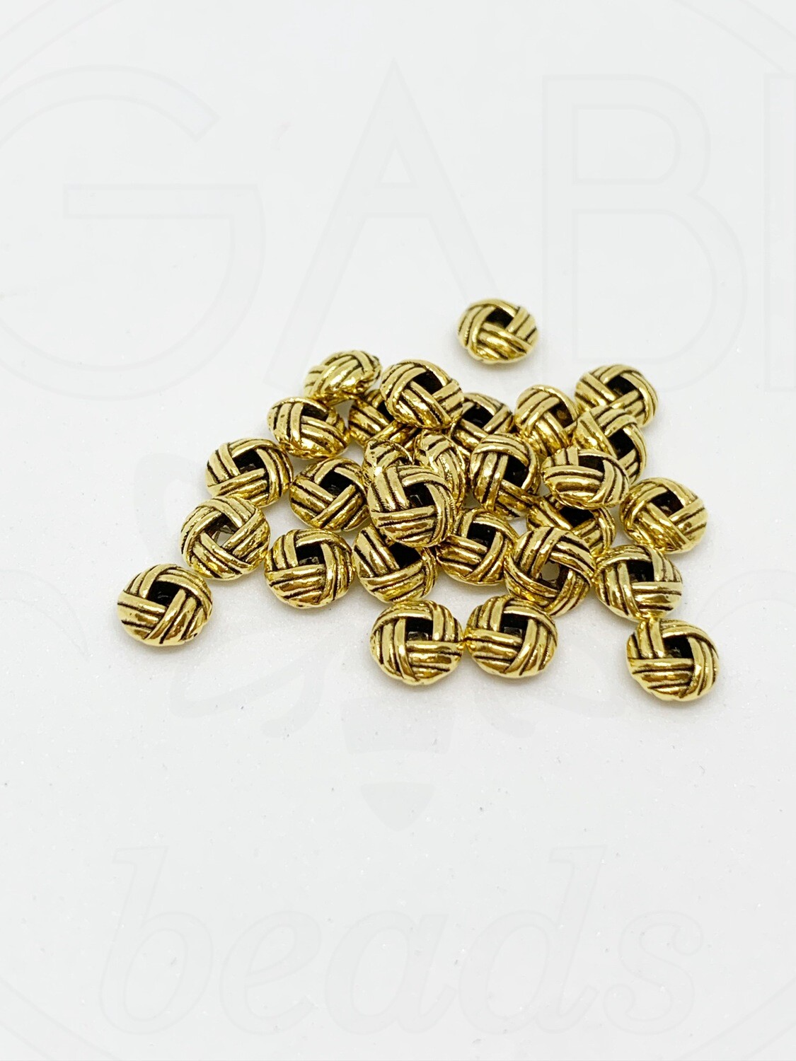 Intarpai, aukso spalvos, 6x3,2mm, 30vnt