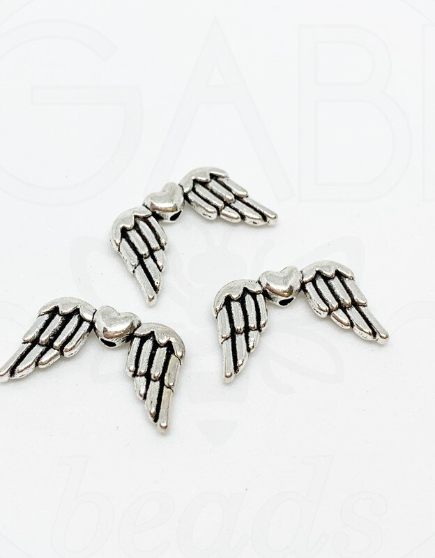 Intarpai, sidabro spalvos, 10.5x18x3.3mm, 10vnt