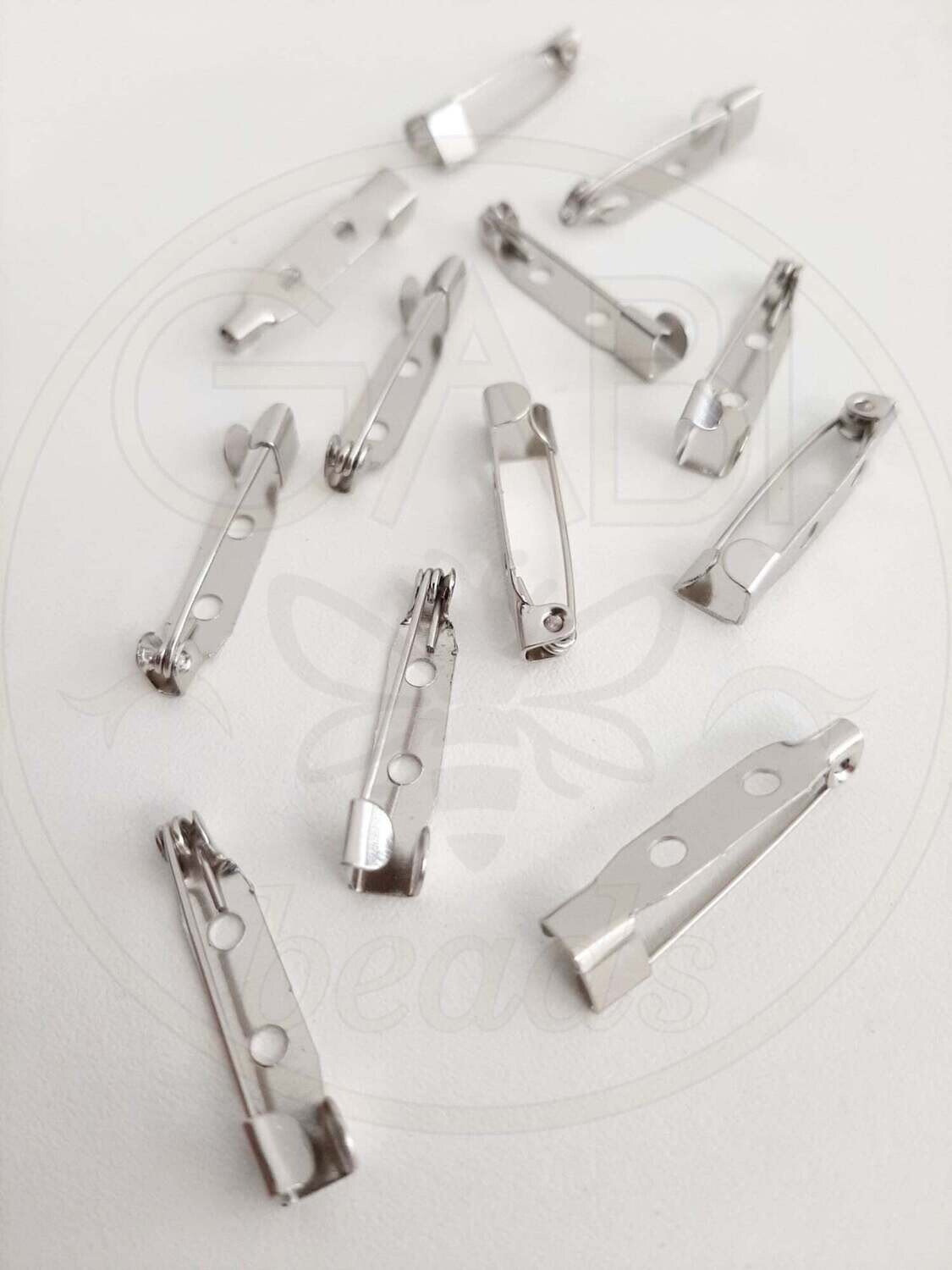 Detalės sagėms, sidabro spalvos, 32x6x6mm, 14vnt