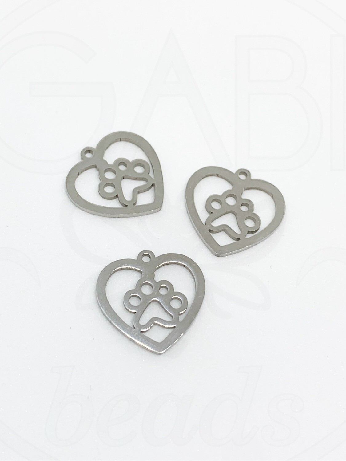 Nerūdijančio plieno pakabukas, plieno spalvos, 15x15.5x1mm, 1vnt